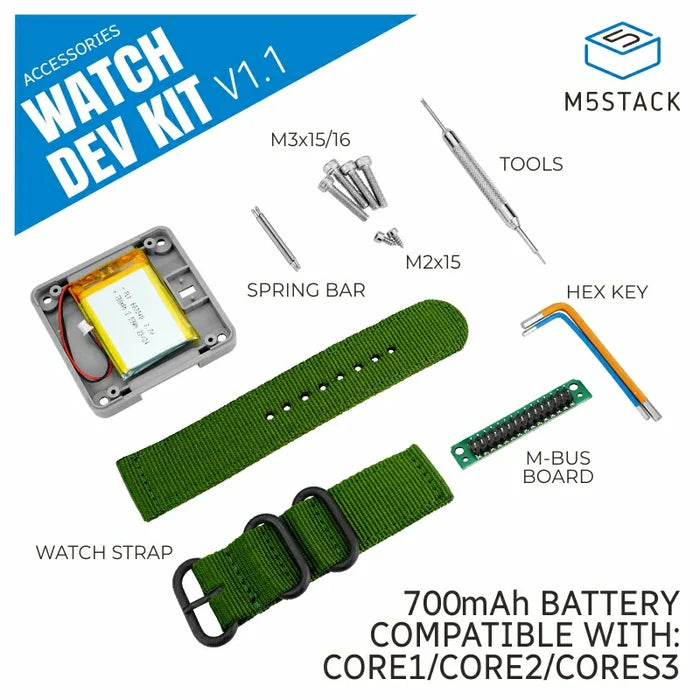 Watch Development Kit (Excluding Core) V1.1 - m5stack-store