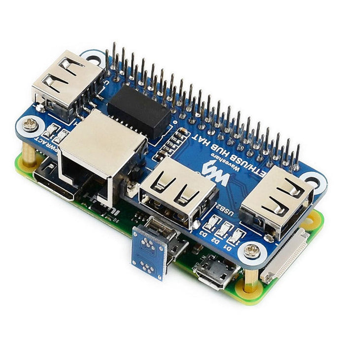 Ethernet and USB HUB HAT for Raspberry Pi by Waveshare - The Pi Hut