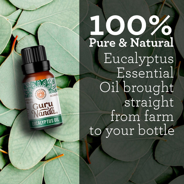 Eucalyptus Essential Oil, 15 ML - 2 PK - GuruNanda