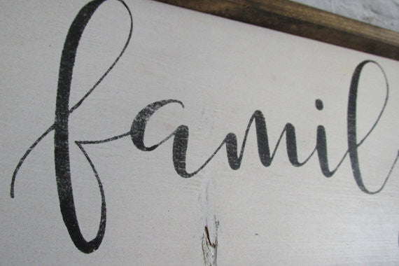 Family Modern Rustic Farmhouse Sign