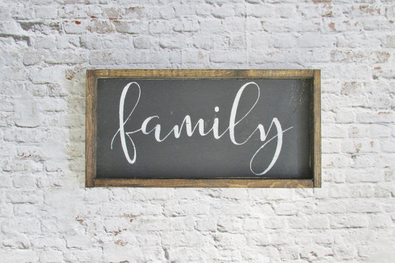 Family Modern Rustic Farmhouse Sign