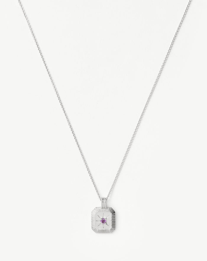 Star Ridge Birthstone Pendant Necklace - Amethyst/February Necklaces Missoma