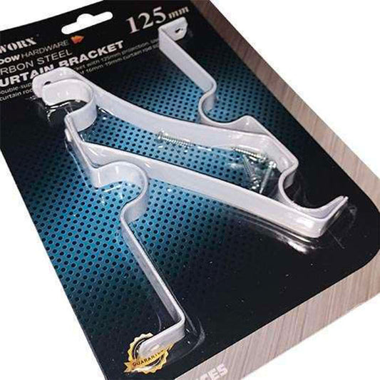 Fixworx Curtain Bracket Double 125mm 2pc
