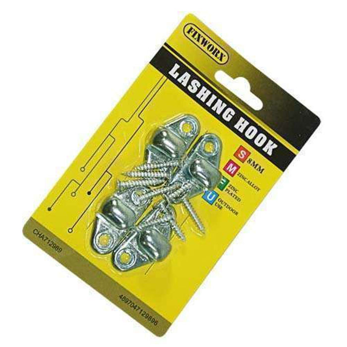 Fixworx Hook Lashing Zinc Plated 8mm 4pc