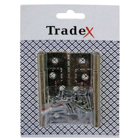 Flush Hinges 65mm Bronze 2-1/2"