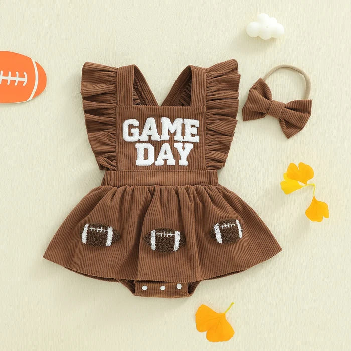 GAME DAY Corduroy Romper Dress