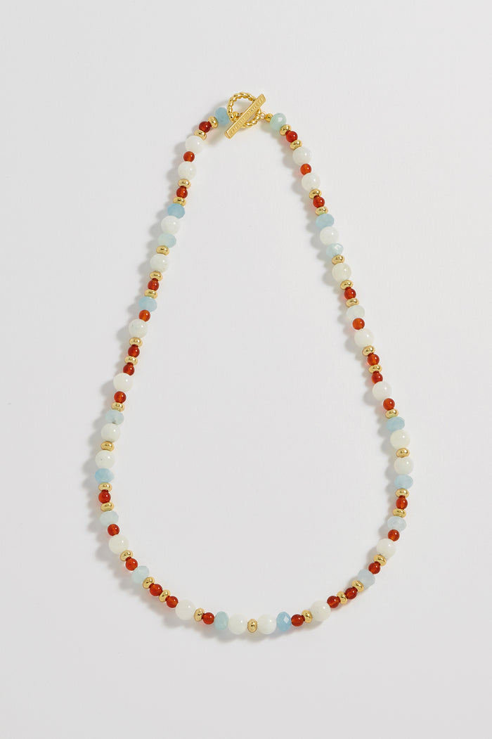Gemstone T-Bar Necklace