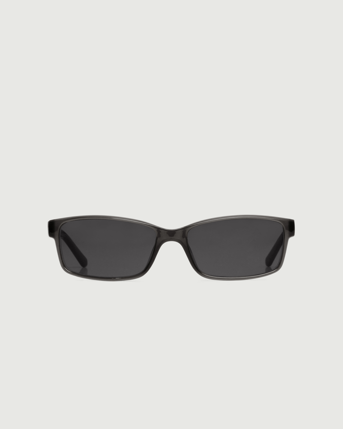 Heron::Gene Wide Sunglasses rectangle black recycled polyester front