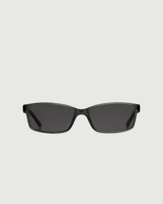Heron::Gene Wide Sunglasses rectangle black recycled polyester front