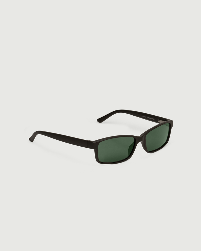 Mantis::Gene Wide Sunglasses rectangle brown recycled polyester front diagonal