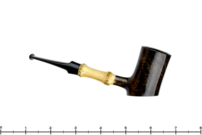 Blue Room Briars is proud to present this George Boyadjiev Pipe 119 B Grade Poker Sitter with Bamboo