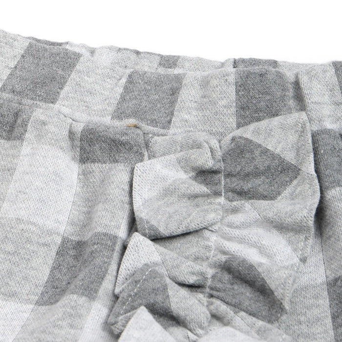 Girls Grey Checked Shorts