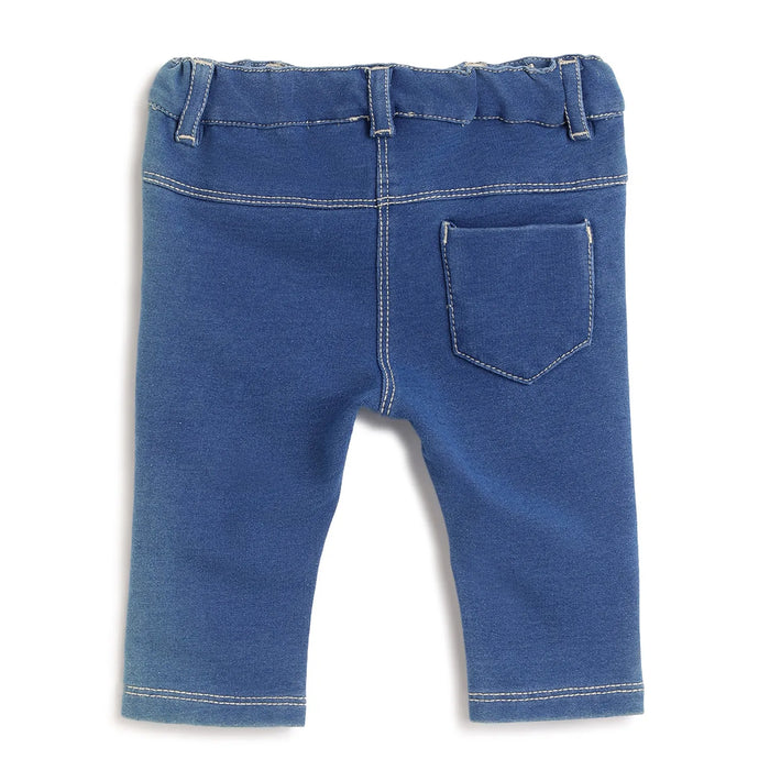 Girls Medium Blue Floral Jeans