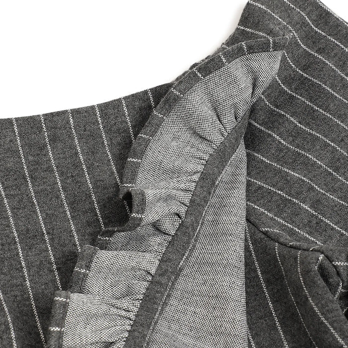 Girls Medium Grey Striped Shorts
