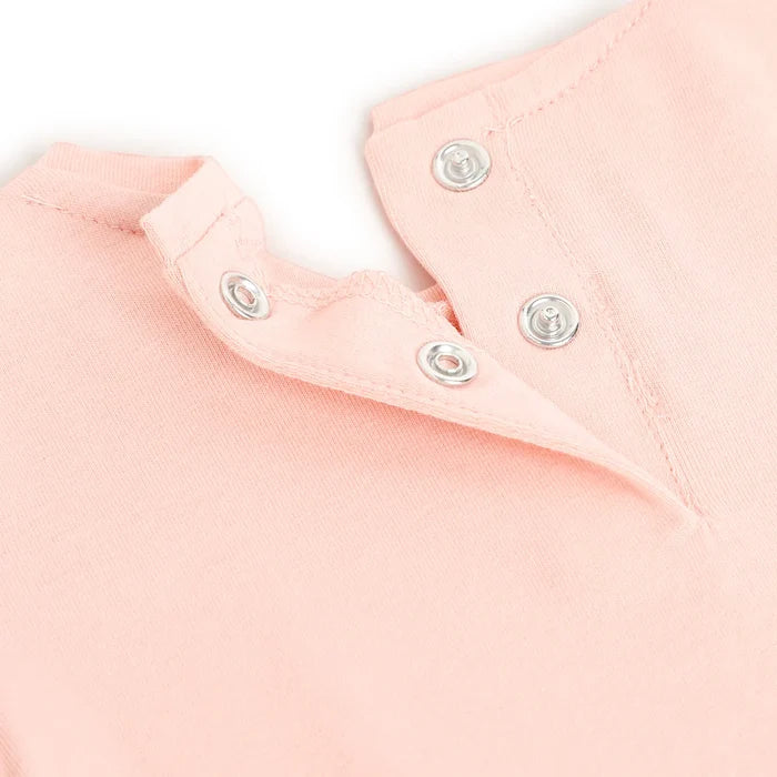 Girls Peach Graphic Printed Top