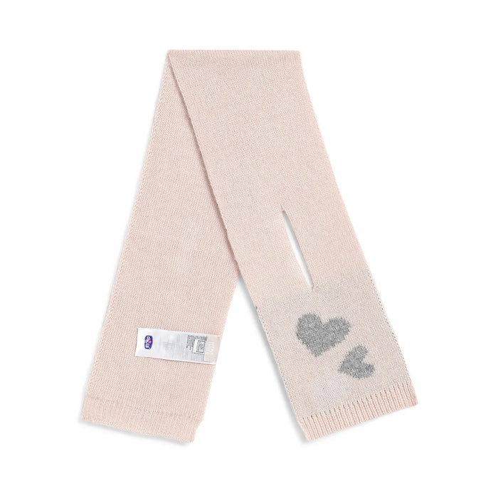 Girls Pink Woollen Hat with Scarf