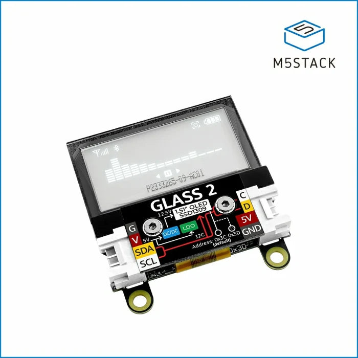 Glass 2 Unit w/ 1.51inch Transparent OLED - m5stack-store