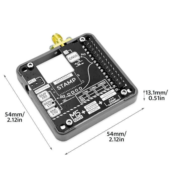 GNSS Module with Barometric Pressure, IMU, Magnetometer Sensors (NEO-M9N, BMP280, BMI270, BMM150) - m5stack-store