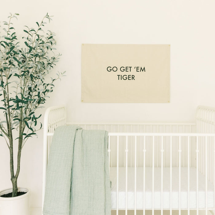 Go Get 'Em Tiger Wall Hanging Wall Hanging Nursery Decor
