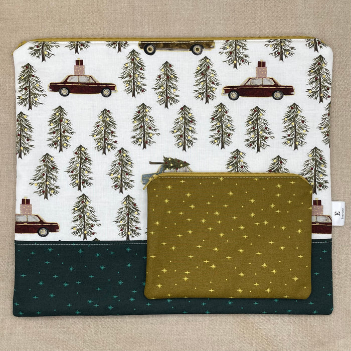 Going to Grandma's - Project Bag with Coordinating Notions Pouch 50% off Sale