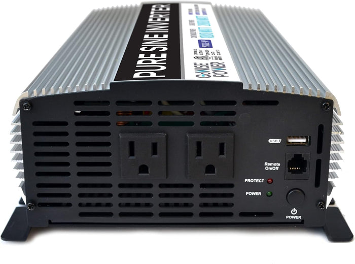 GoWISE Power 1000W Pure Sine Wave Inverter 12V DC to 120V AC PS1002NP
