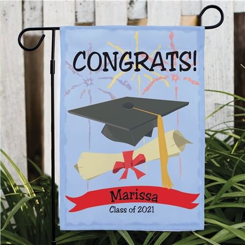 Graduation Congrats Personalized Garden Flag