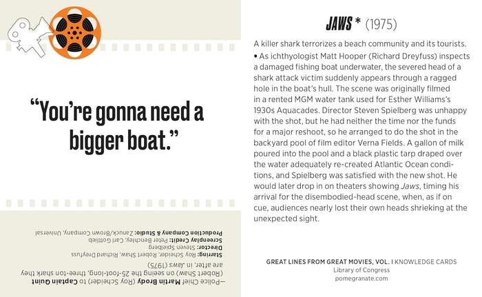 Great Lines from Great Movies Knowledge Cards