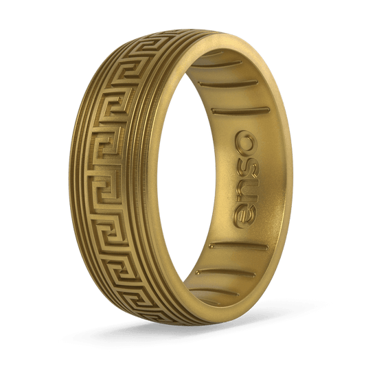 Grecian Geometric Ring - Antique Gold