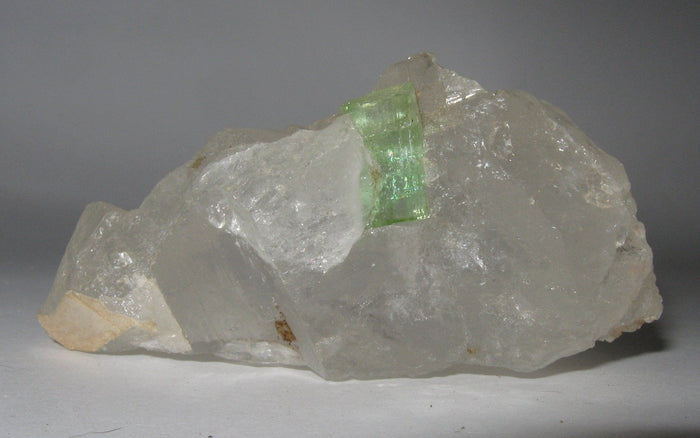 Green Tourmaline in Quartz | Of Coins & Crystals