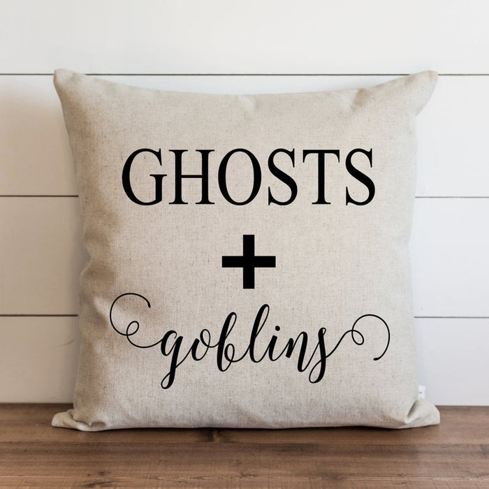 Ghosts + Goblins Halloween Pillow Cover