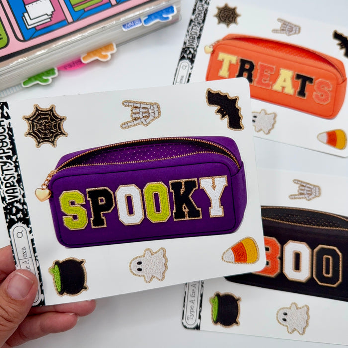 Halloween Varsity Pouch Jumbo Journaling Sticker Pocket