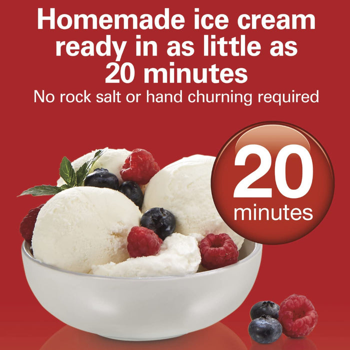 HAMILTON BEACH Ice Cream & Frozen Yogurt Maker - Refurbished with Home Essentials warranty - 68880