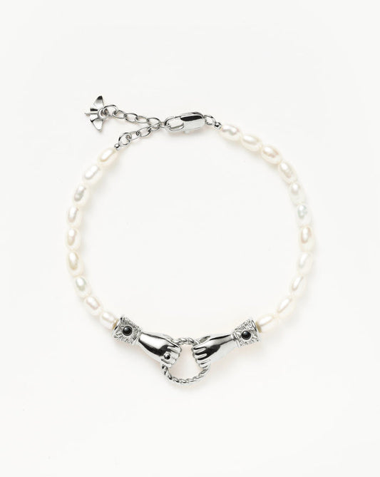 Harris Reed In Good Hands Pearl Bracelet | Silver Plated/Pearl Bracelets Missoma