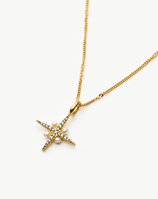 Harris Reed North Star Pearl Necklace | 18ct Gold Vermeil/Pearl Necklaces Missoma