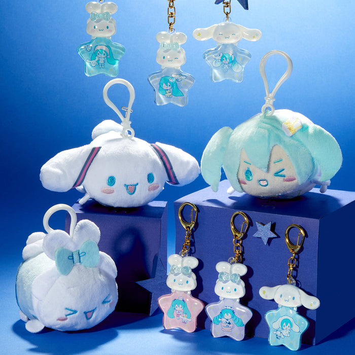 Hatsune Miku x Cinnamoroll Potekoro Mini Plush Mascot Clip Blind Box Accessory Maxlimited Inc