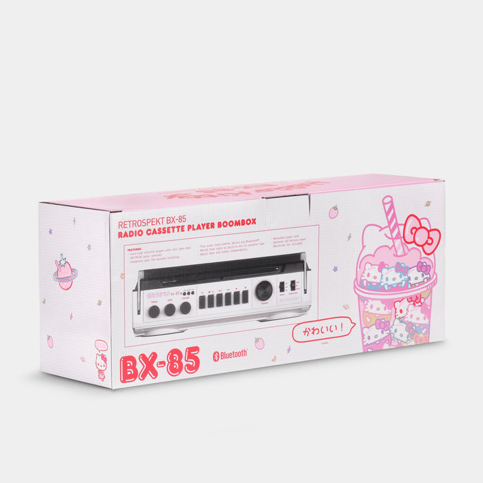 Hello Kitty Strawberry Kawaii BX-85 Bluetooth Cassette Player Boombox Electronic RETROSPEKT