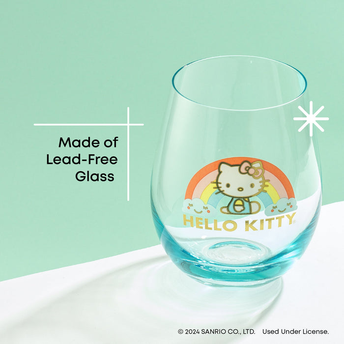 Hello Kitty Sweet Rainbow Stemless Glasses (Set of 4) Home Goods JoyJolt