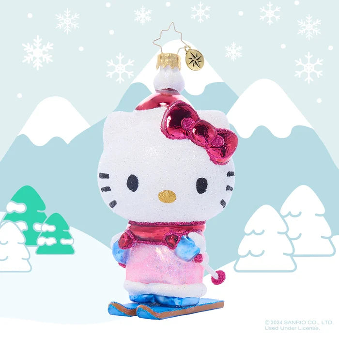 Hello Kitty x Christopher Radko Handmade Glass Ornament (Aspen Adventure) Seasonal RAUCH BRANDS