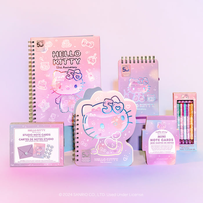 Hello Kitty x Studio Oh! 50th Anniversary Extra-Large Spiral Notebook & Sticker Sheet Stationery Studio Oh!