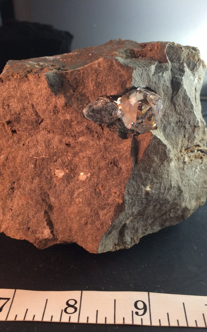 Herkimer Diamond in Limestone Matrix 88 - Middleville, NY | Of Coins & Crystals