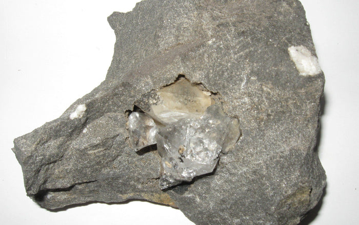 Herkimer Diamond in Matrix w/ Calcite | Of Coins & Crystals