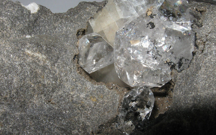 Herkimer Diamond in Matrix w/ Calcite | Of Coins & Crystals