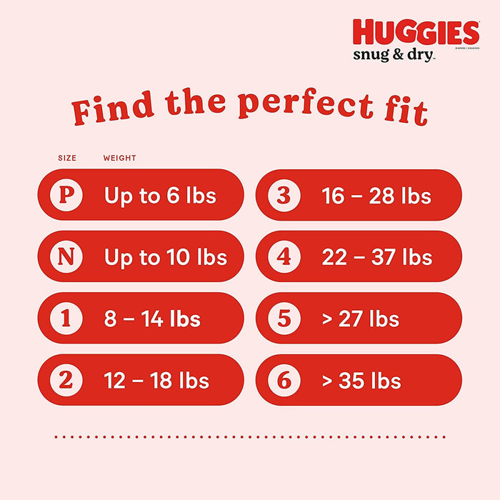 Huggies Snug & Dry Disposable Baby Diapers Size 1, 38ct - 3600051462 Pie's Variety Store