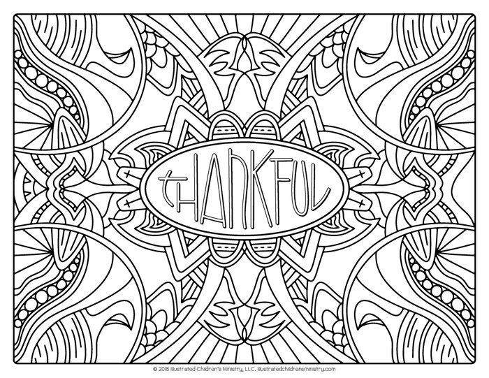 "I Will Give Thanks" Coloring Pages