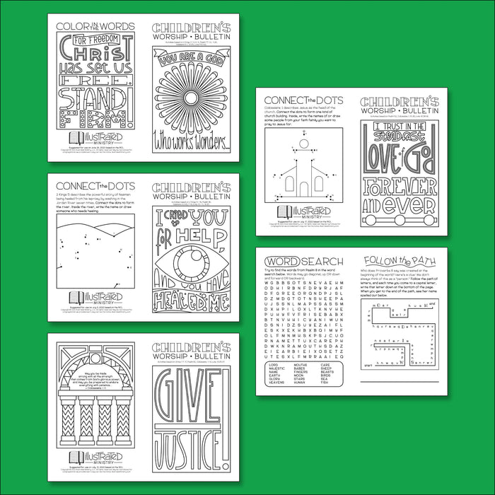Illustrated Worship Children's Bulletins: Summer 2022