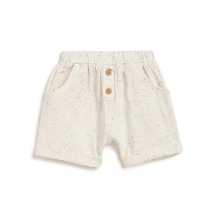 Infants Beige Printed T-shirt With Shorts