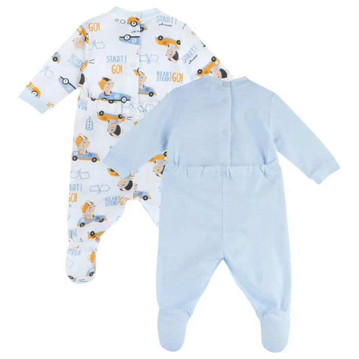 Infants Pack of 2 Printed Cotton Babysuit