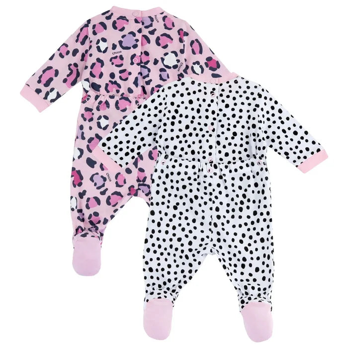 Infants Pack of 2 Printed Cotton Babysuit