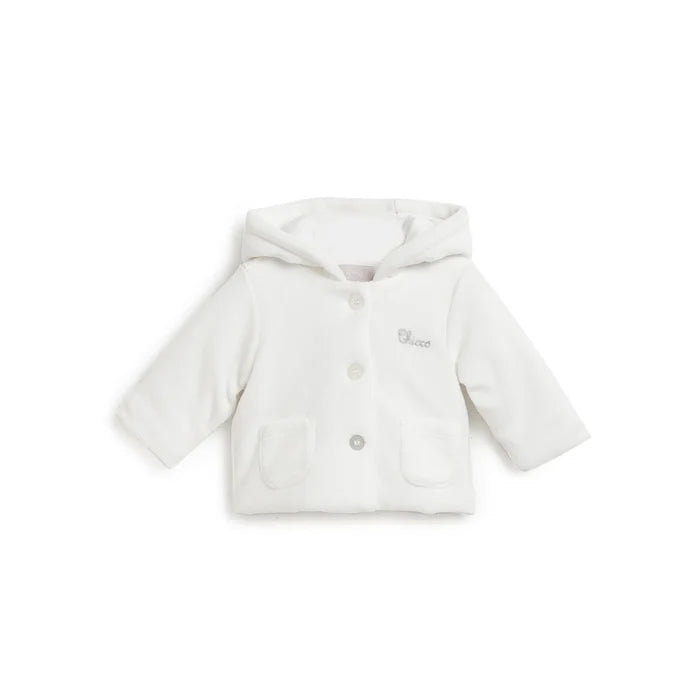 Infants White Solid Jacket