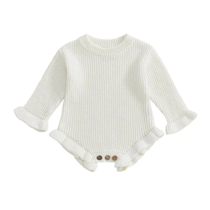 JANIE Knitted Ruffle Romper